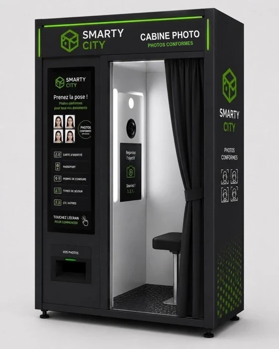 Cabine photo Smarty pour photos d'identité conformes