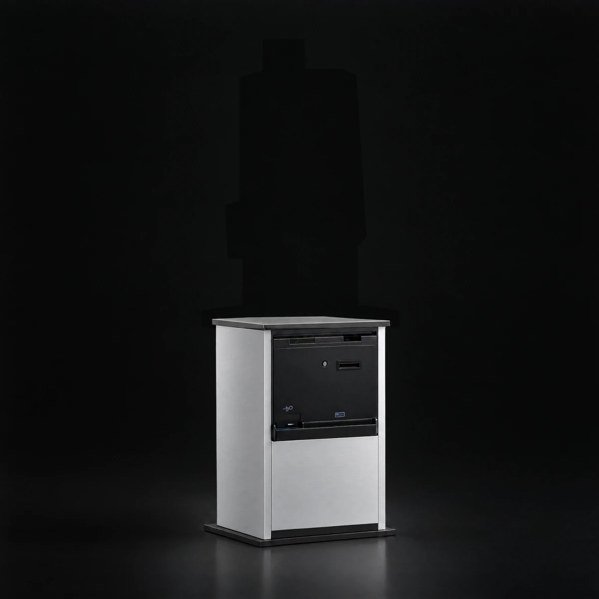 Borne Smarty SK3 : monnayeur surmonté de l'écran SK1
